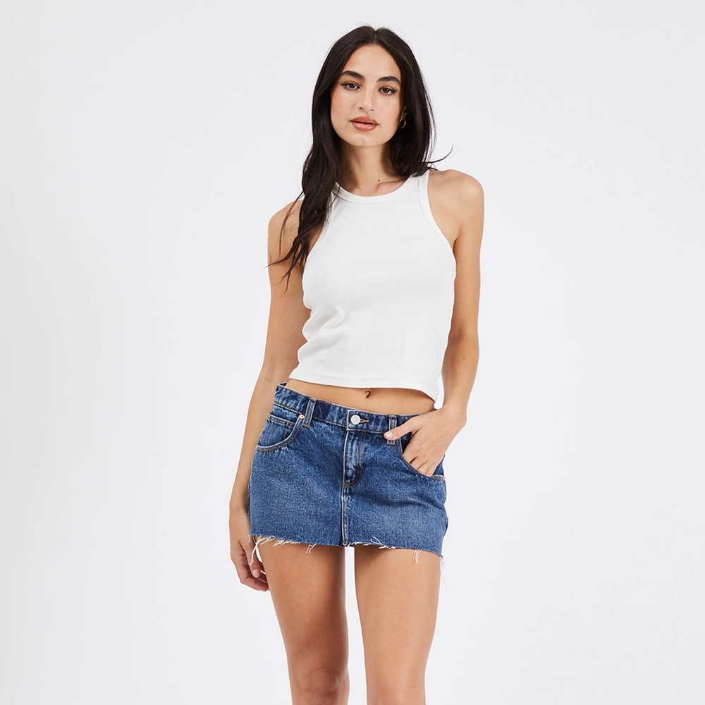 Abrand Mini Denim Skirt
